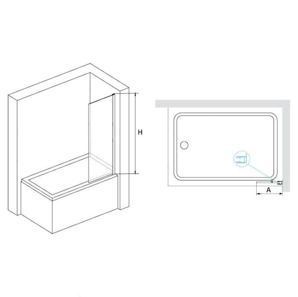Шторка для ванны RGW Screens SC-056B 50x150