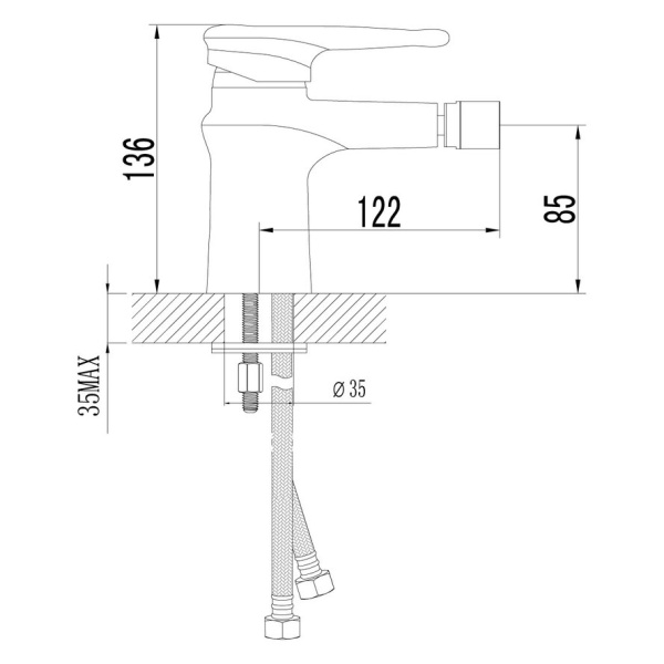 Смеситель для биде LEMARK Status LM4408C