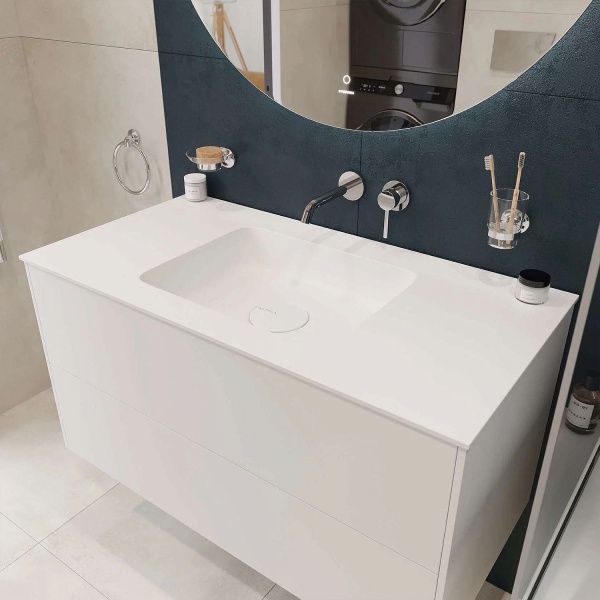 Тумба с раковиной KUPALA Karelia WBM80001 80 белый матовый