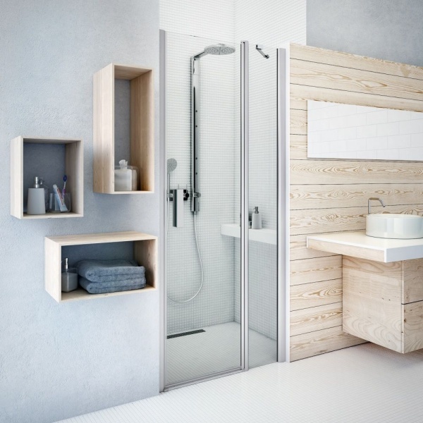Дверь в нишу ROTH Tower Line TDN1 120х202 профиль silver