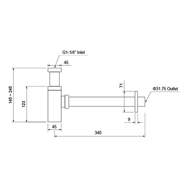 Сифон для раковины АКВАТЕК AQ6013CR