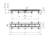 Дренажный канал MCH Klasik/Floor CH 750 KN с решеткой, бок. сливом и нерж. рамкой, D40