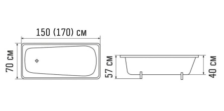 Ванна стальная REIMAR 150x70