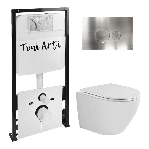 Комплект TONI ARTI TA-01 + Milano торнадо с сиденьем с микролифтом, с клавишей Baglio TA-0088