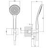 Душевой гарнитур GESSI Emporio 47323#299 черный матовый
