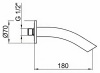 Излив для ванны WEBERT Aria AС0869844