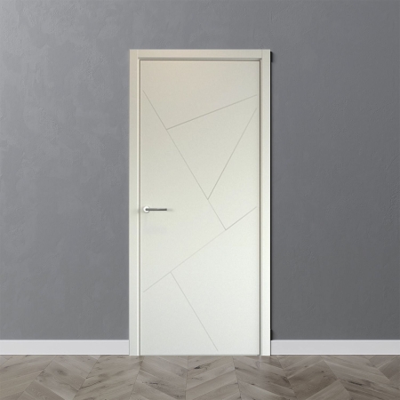 Дверь ALBERO Геометрия-2 с магнитной защелкой 80x200 латте матовый