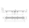 Дренажный канал MCH Harmony CH 750/50 HC Black с решеткой и бок. сливом, D50