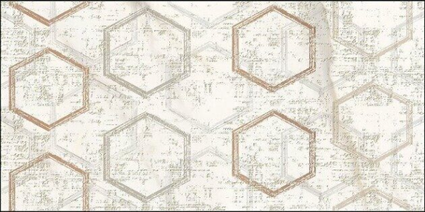 Apulia Oro Hexagone декор бежевый полуматовый соты 31х63см Azori