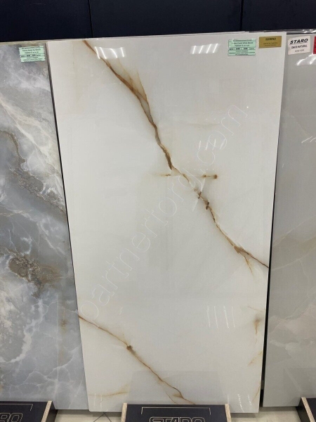 Crystal White Polished Staro керамогранит белый полированный 60х120 см