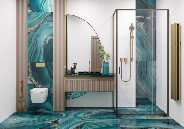 Wow Aquamarine LCM керамогранит бирюзовый суперполированный 120х60см