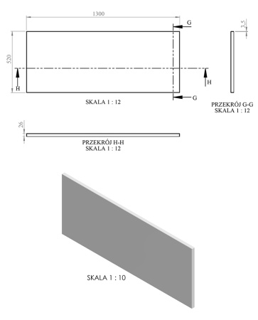 Панель фронтальная для ванн C-BATH Panel Front 130x52