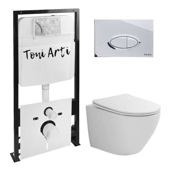 Комплект TONI ARTI TA-01 + Russi с сиденьем с микролифтом, с клавишей Freto TA-0051 АКЦИЯ