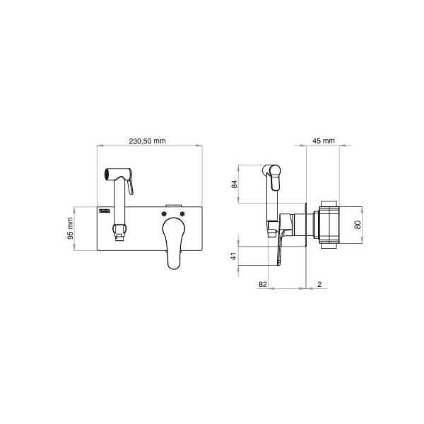 Гигиенический комплект TESKA Elsa Pro BTK6407 золотой