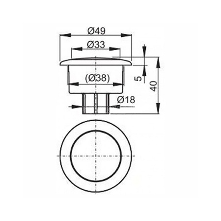 Кнопка арматуры бачка ALCAPLAST V0011-ND