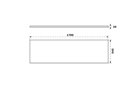 Панель фронтальная для ванн JACOB DELAFON Struktura E6D308RU-00 170x55
