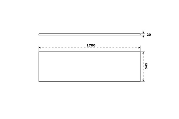 Панель фронтальная для ванн JACOB DELAFON Struktura E6D308RU-00 170x55