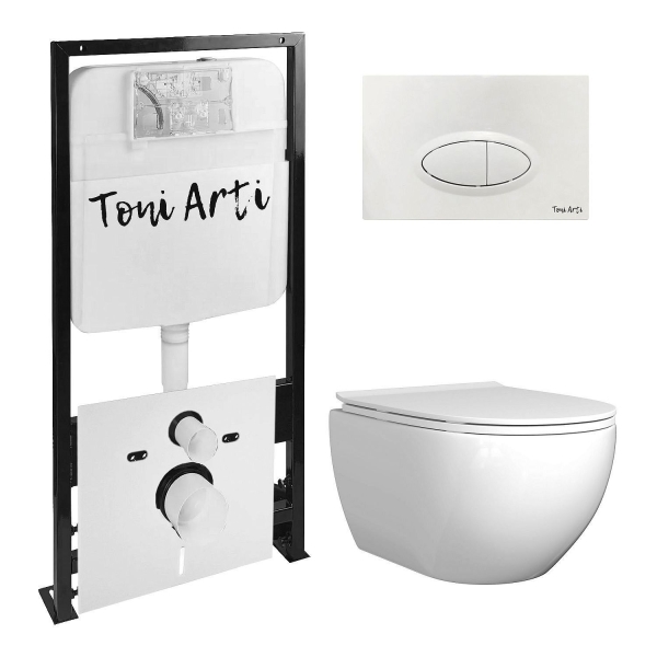 Комплект TONI ARTI TA-01 + Baglio с сиденьем с микролифтом, с клавишей Freto TA-0052