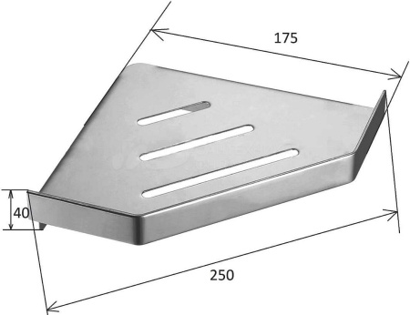 Полка металлическая BOHEME New Venturo 10318-SGM угловая Shine Gun Metal