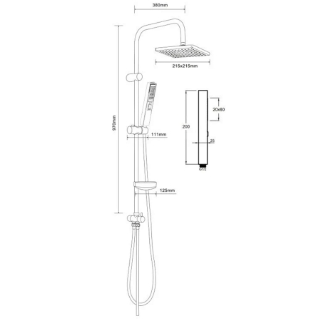 Душевой гарнитур AGGER Fresh S001cr