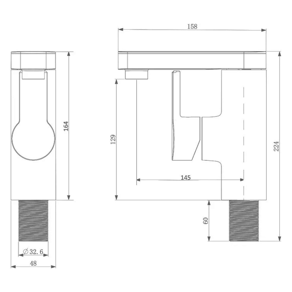 Смеситель для раковины ORANGE Onelife P08-021w белый матовый