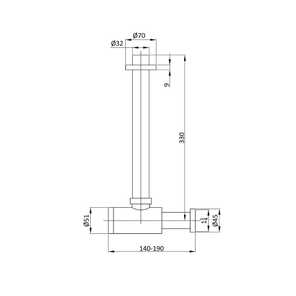 Сифон для раковины VINCEA VSPH-1B01CH