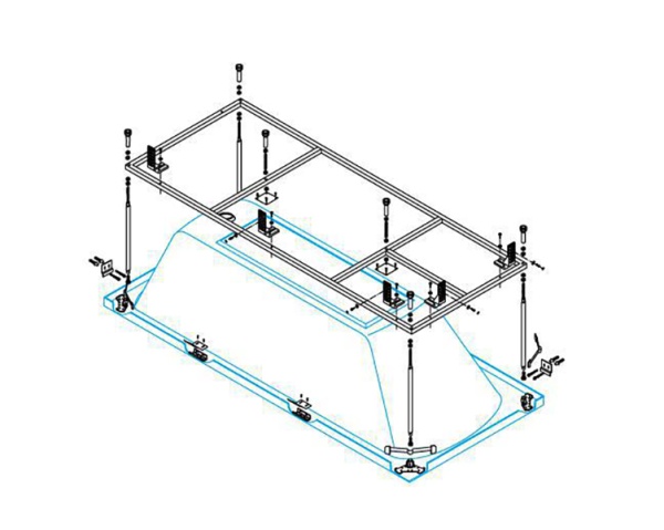 Каркас для ванны CEZARES Metauro corner 180x80