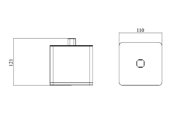 Стакан для ватных дисков BOHEME 10964-W-G White/Gold