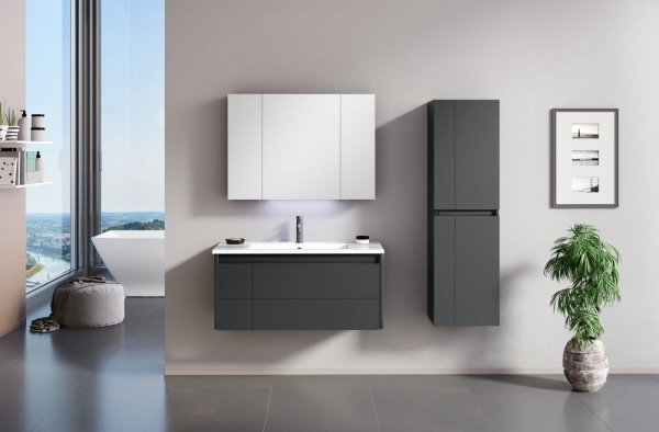 Тумба с раковиной ORKA Likya 80 антрацит матовый