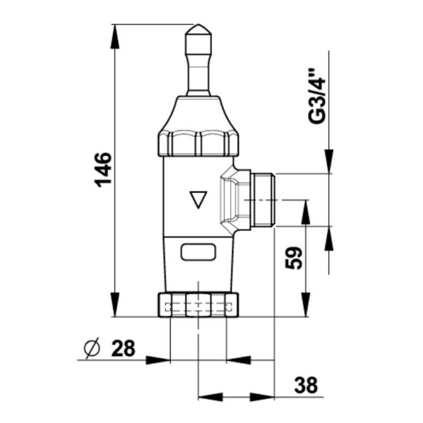 Сливное устройство для писсуара PRESTO 1000m 14109