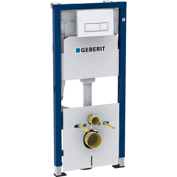 Инсталляция для унитазов GEBERIT Duofix 458.128.11.1 с клавишей смыва Geberit Delta (белая)