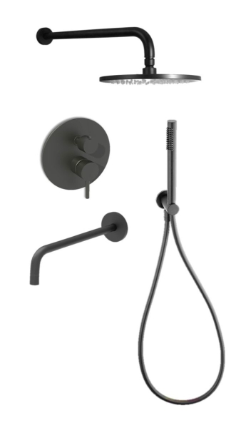 Душевой комплект PAFFONI Light KITLIG019NO045 черный матовый