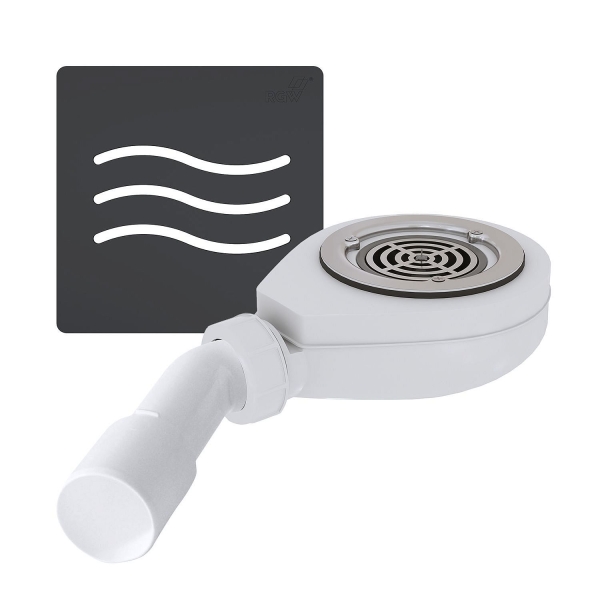 Сифон для душевого поддона RGW S-016-1 502411161-02 волна графит