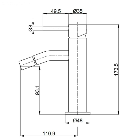 Смеситель для биде AQUAME Siena AQM6216GG золото