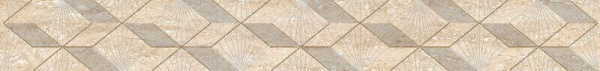 Ascoli Beige Diamond бордюр керамический бежевый сатинированный рельеф 63х7,5см Azori