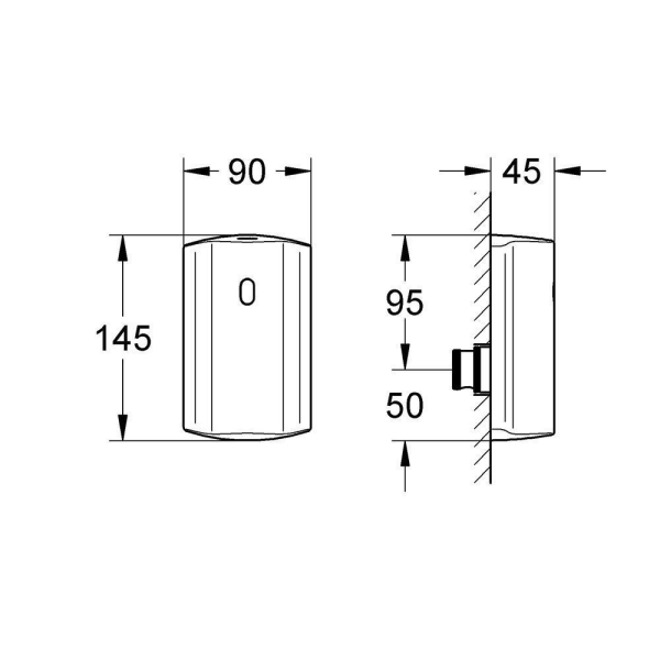 Инфракрасная панель смыва для писсуара GROHE Tectron 37751001