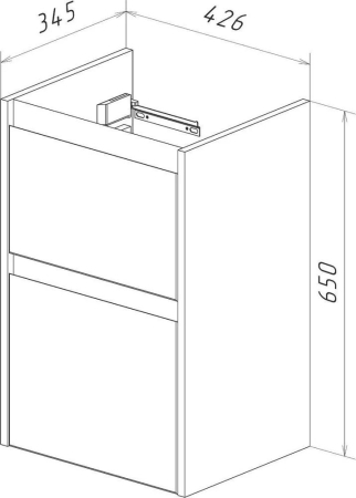 Комплект мебели LEMARK Combi 45 бетон/белый