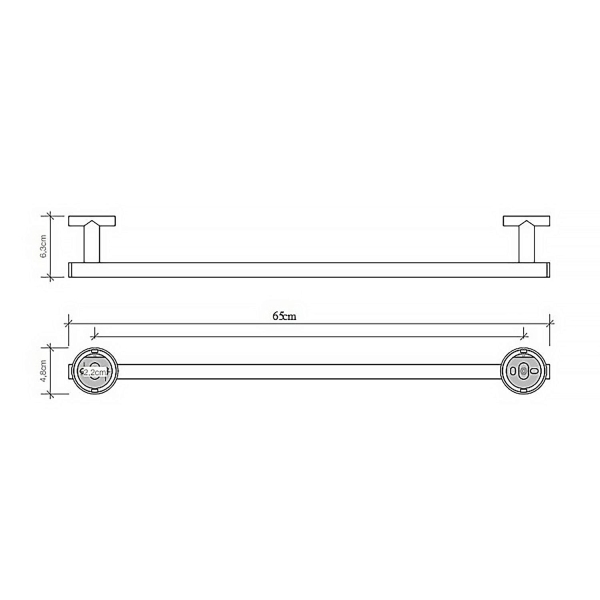 Полотенцедержатель DECOR WALTHER Basic HTE65 531460 черный матовый