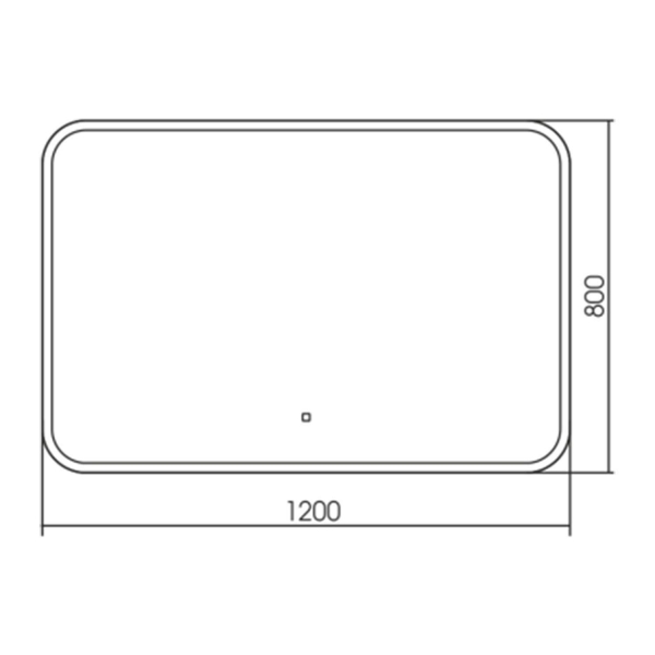 Зеркало AQUANIKA Basic AQB12080RU133 120 с сенсорным выключателем
