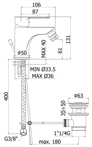 Смеситель для биде PAFFONI Red RED135CR