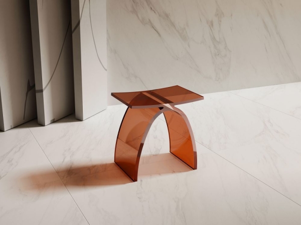 Сидение для ванной ABBER Kristall коричневый