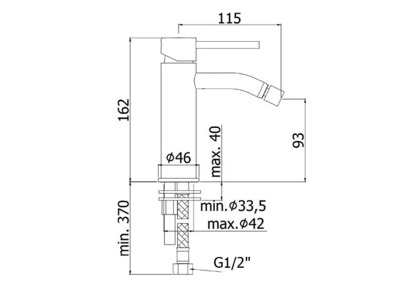 Смеситель для биде PAFFONI Light LIG131CR