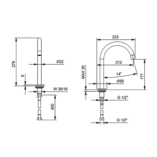 Излив FANTINI Nostromo 24 02 8436