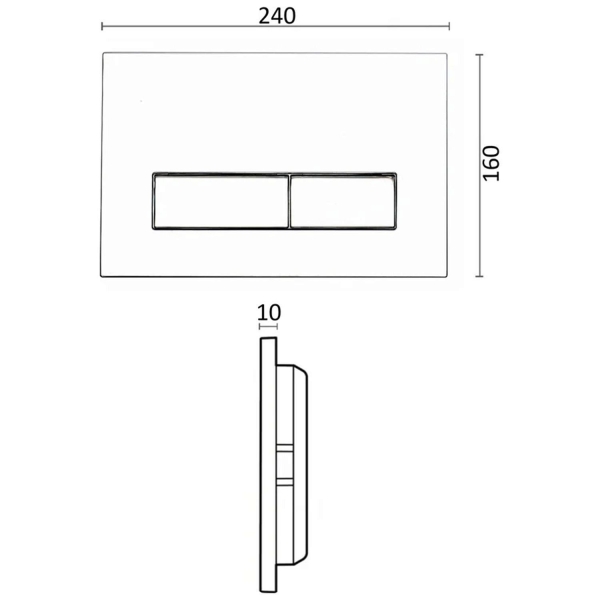 Кнопка смыва AGGER APB0244 черный матовый