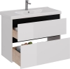 Комплект мебели LEMARK Combi 100 белый/черный матовый