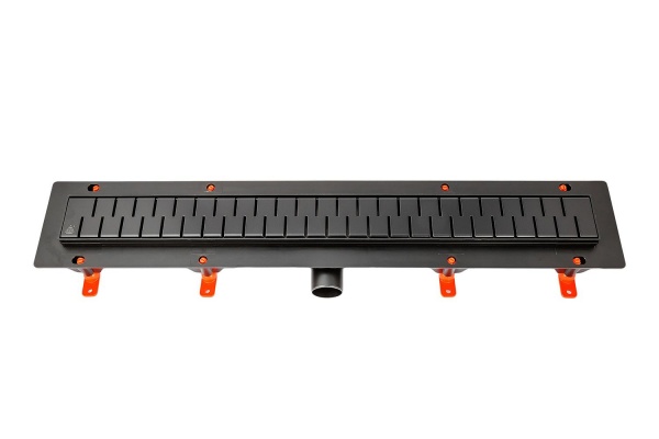 Дренажный канал MCH Medium CH 750/50 MC Black с решеткойи бок. сливом, D50