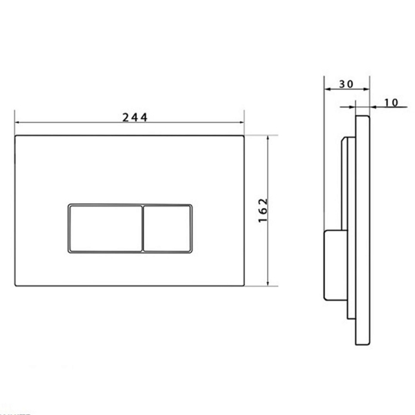 Кнопка смыва CAPRIGO Line LA002-champagne шампань матовый