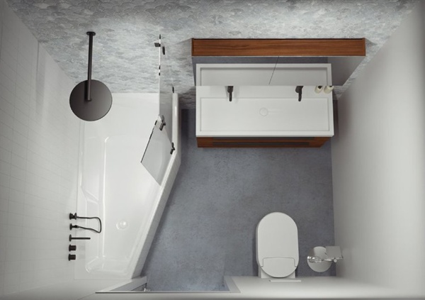 Акриловая ванна RIHO Rething Space Plug & Play 170x90 L заполнение через перелив