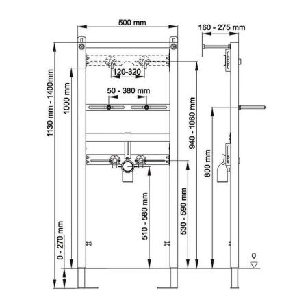 Инсталляция для раковин BERGES Atom 49211