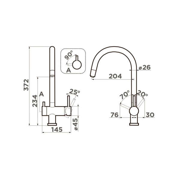 Смеситель для кухни OMOIKIRI Yamada с подключением фильтра 4974227 белый